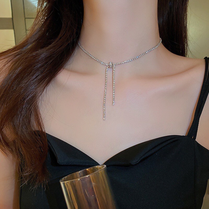 Vòng Cổ Chocker Đính Đá Siêu Sang